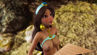 Raya'S Unexpected Encounter With Jasmine In A 3d Disney-Themed Porn Video