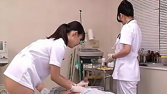 Japanese Nurses Administer Medical Care To Patients